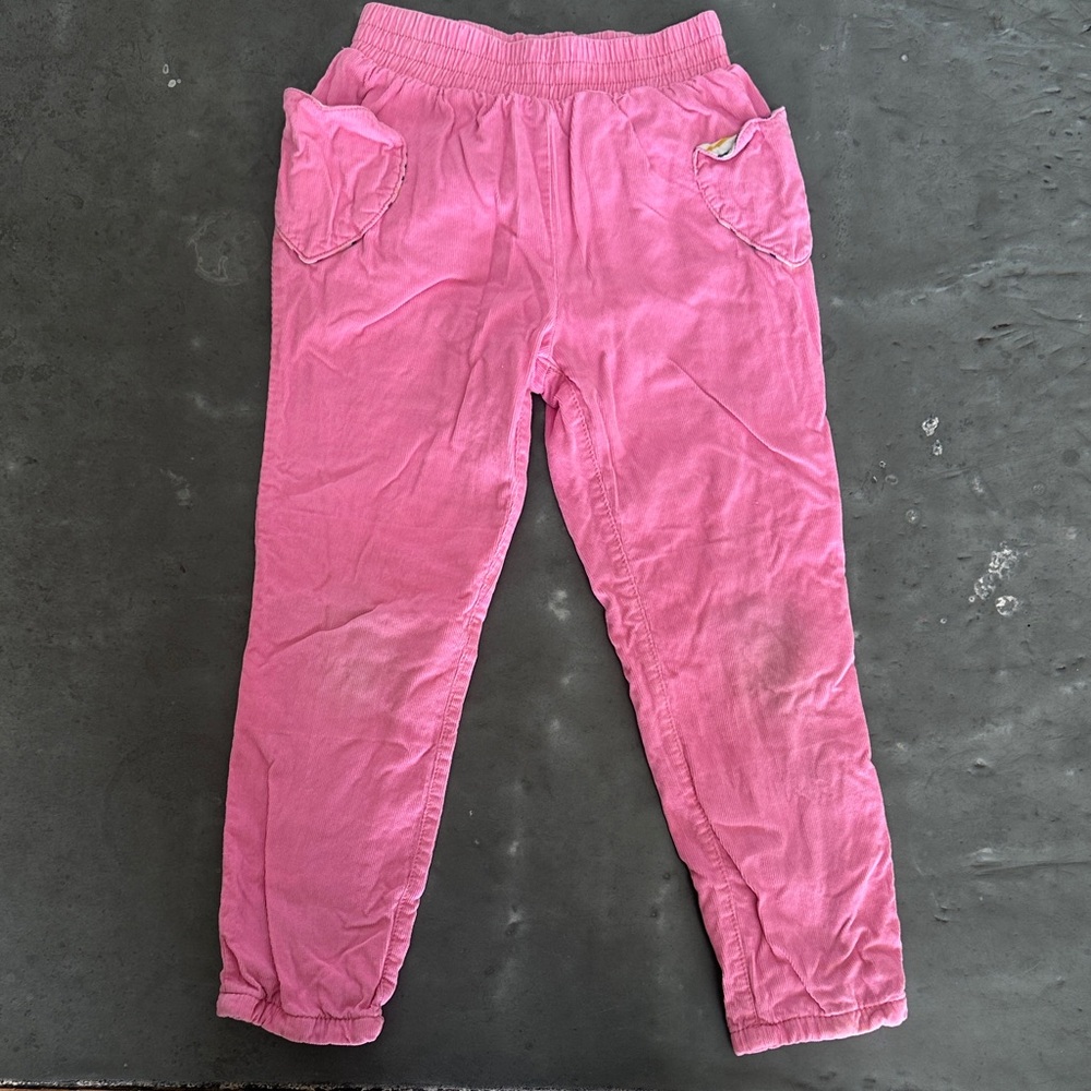 Boden Girls' Pink Elastic Waist Corduroy Pants